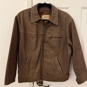 Georgetown Leather Design Women’s Oversized Brown 100% Leather Jacket